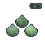 Ginko Leaf Bead kralen 7.5x7.5mm Polychrome aqua teal